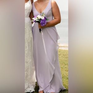 David’s Bridal Studio Bridesmaid Lilac Purple Size 4 Beautiful Dress W/ Pockets!